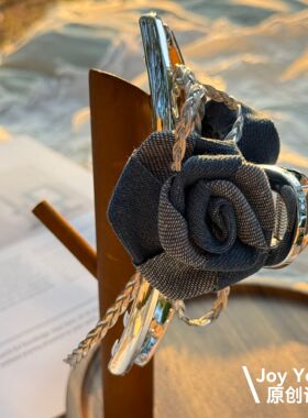 【铁玫芳华】春夏日韩辣妹甜酷牛仔风抓夹高级百搭时尚鲨鱼抓夹