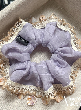 【汐络绮贝】夏日海边出片法式发圈温柔小众贝壳设计超仙雪纺发圈