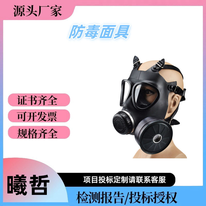 CH-2695自吸过滤式防毒面具防尘防化全面罩防烟雾消防应急面具