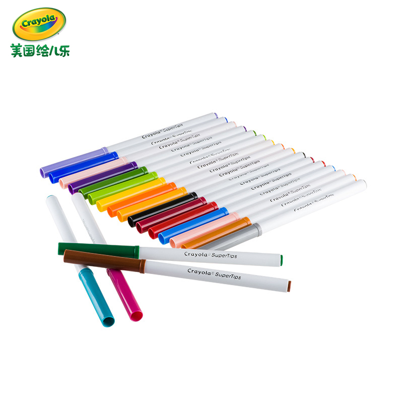 绘儿乐色可水洗细杆水彩笔 儿童幼儿园绘画涂鸦彩色画笔装