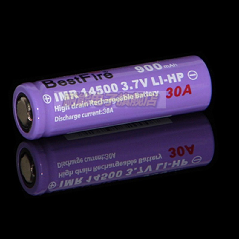 2节装 30放电 动力型IMR10锂电池 3.7V电子蒸汽烟手电电池