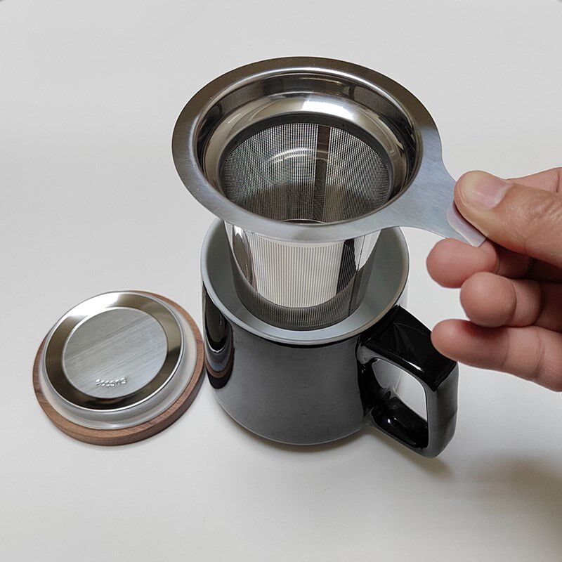 杯子过滤网内置茶网玻璃杯不锈钢滤茶器茶具配件茶漏带盖茶叶漏网