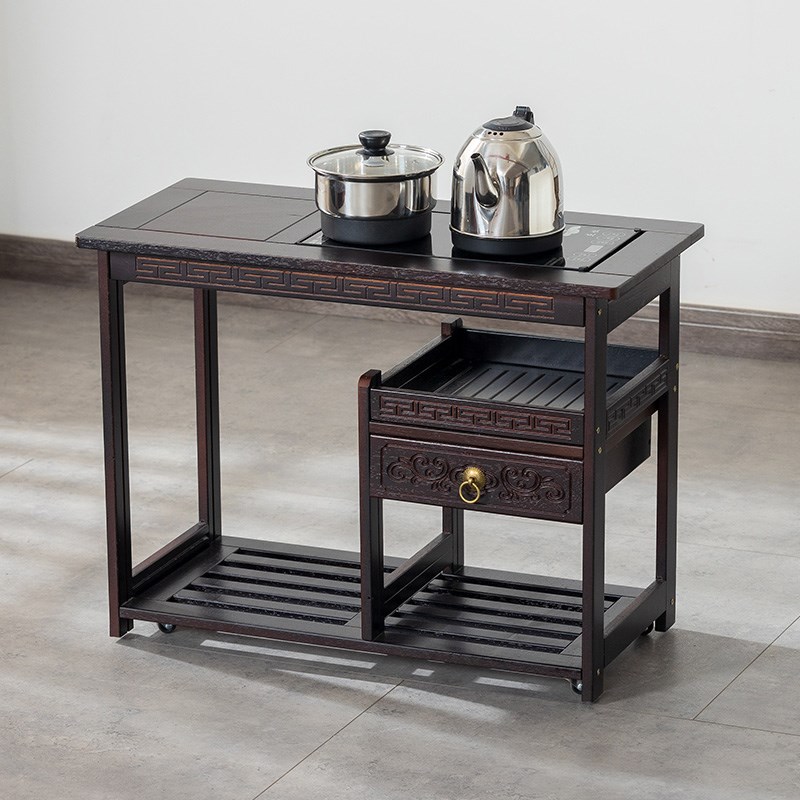 移动边几实木茶车客厅家用小茶几沙发边柜极简迷你角几带轮小推车