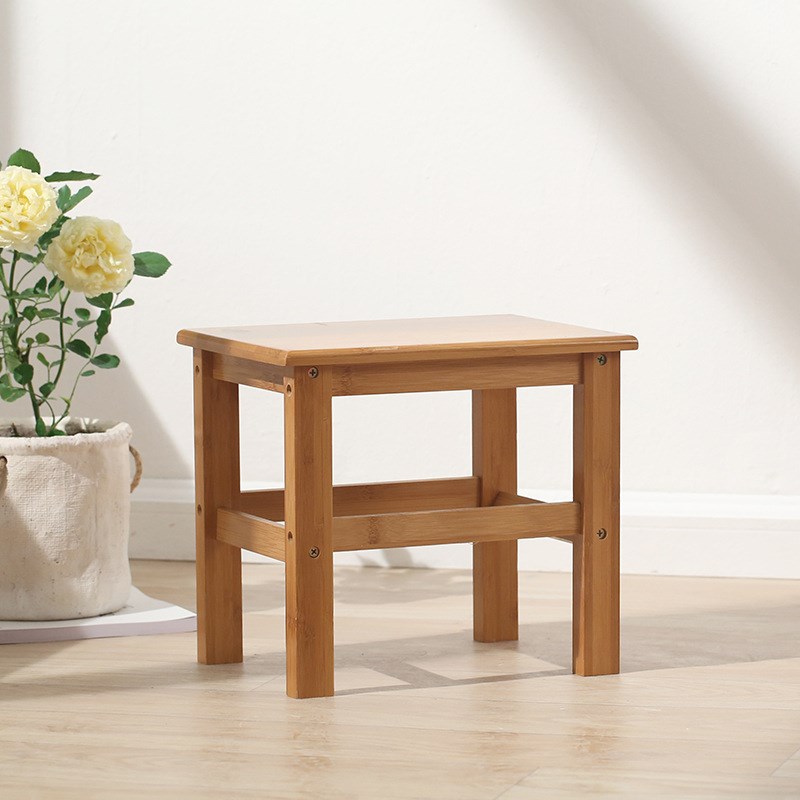 小板凳竹木矮凳方凳家用儿童小型换鞋凳客厅阳台简约现代泡脚