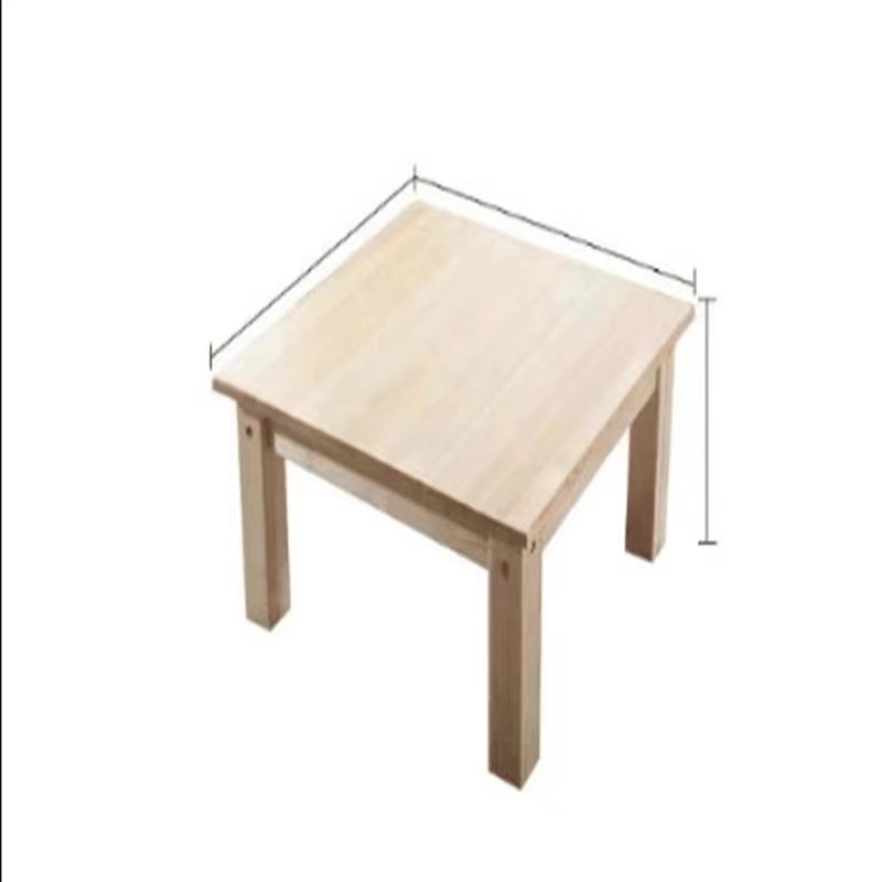 实木小方桌家用矮桌吃饭四方桌子复古烧烤打牌桌阳台木头桌正方形