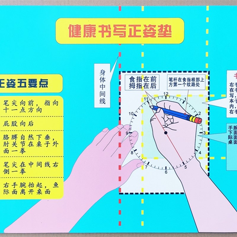 正姿垫写字垫健康办公桌垫规范姿势垫片硬笔书法握笔定制书写板