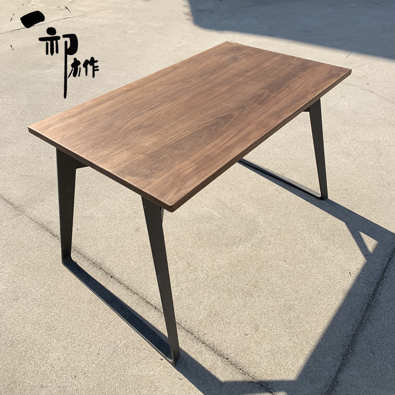 一初木作北美黑胡桃木桌面吧台桌家用原木定制桌子台面板实木板材