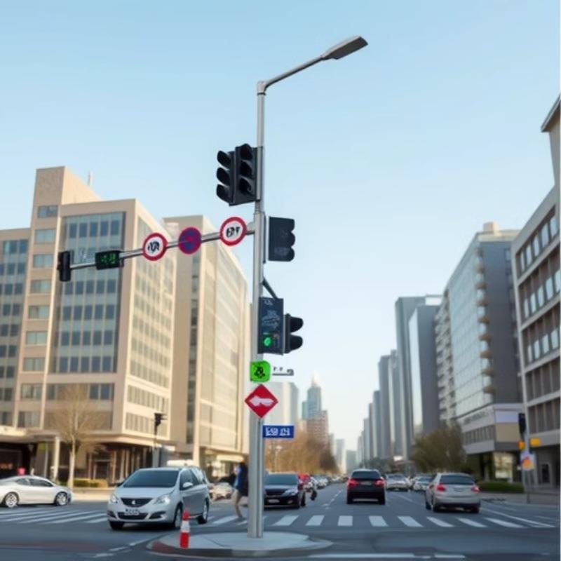 红绿灯综合5G杆多杆合一标识标牌杆