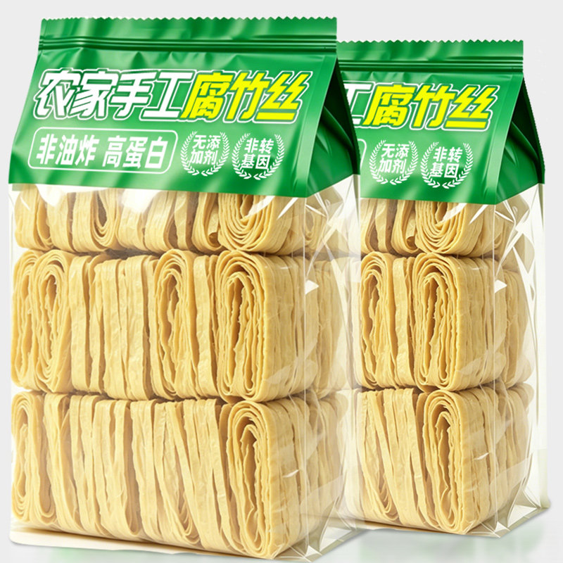 手工无添加腐竹丝非油炸农家豆腐丝干货豆制品凉拌云丝火锅麻辣烫
