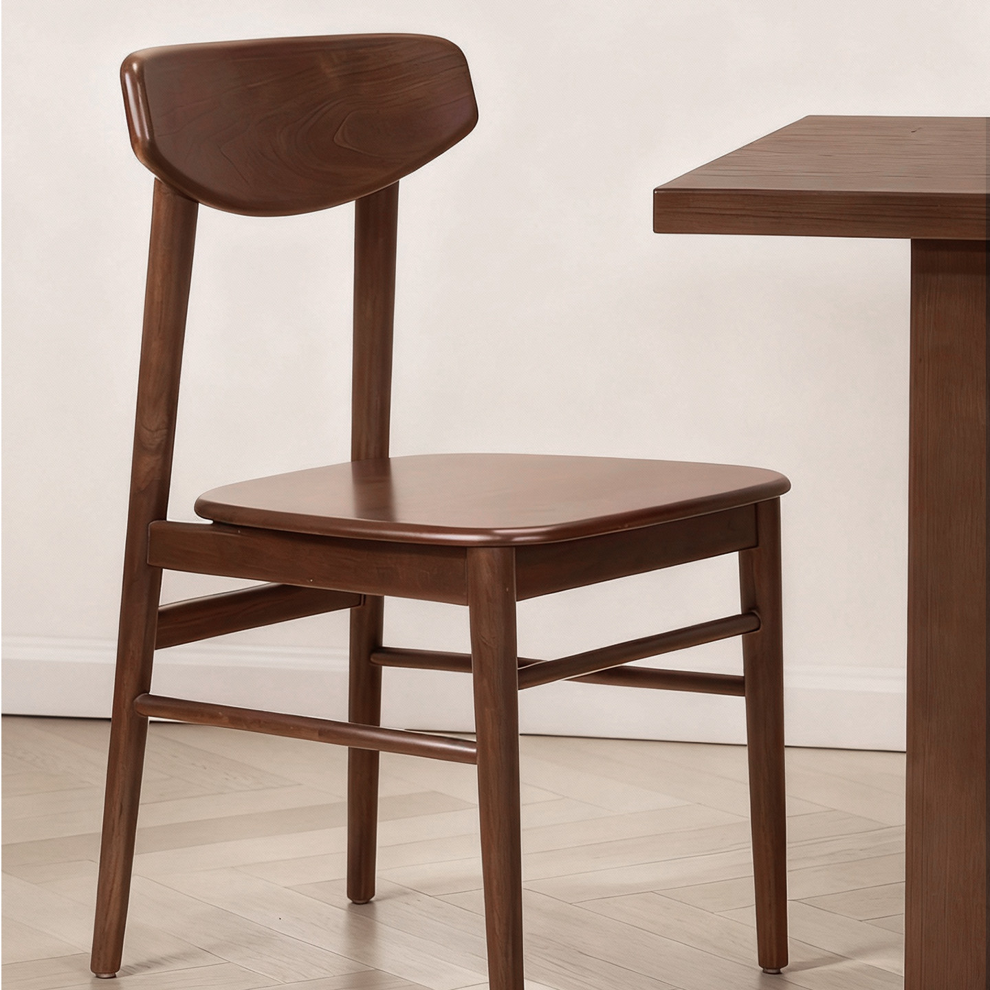 家百悦实木餐椅家用白蜡木北欧现代简约洽谈餐厅咖啡厅椅靠背椅