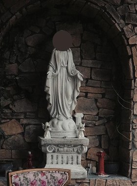 大型欧式人物雕像摆件艺术品慈悲母亲复古怀旧酒吧密室雕塑装饰品