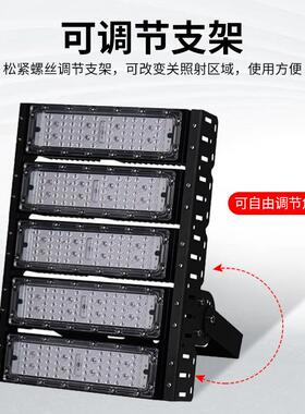 户LE高D模组隧IBQ道灯广场篮球场杆灯工地照明专外用灯黑金刚投光