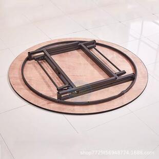 酒宴店大圆桌折叠圆桌饭店厅餐10人12人2人0PVC多层大圆桌板会商