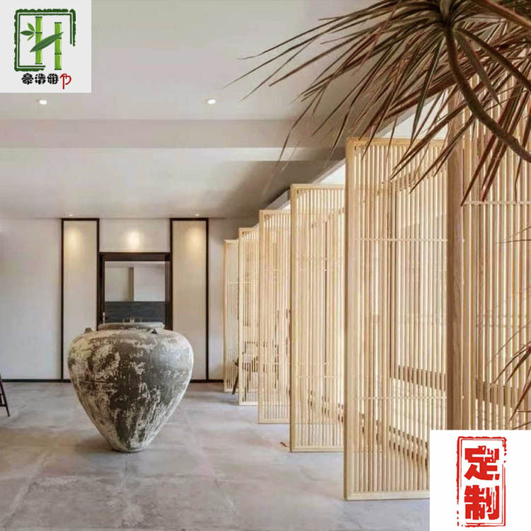 立豪竹制家具竹制品竹制格栅屏风竹木隔断竹木屏风花格全竹家具