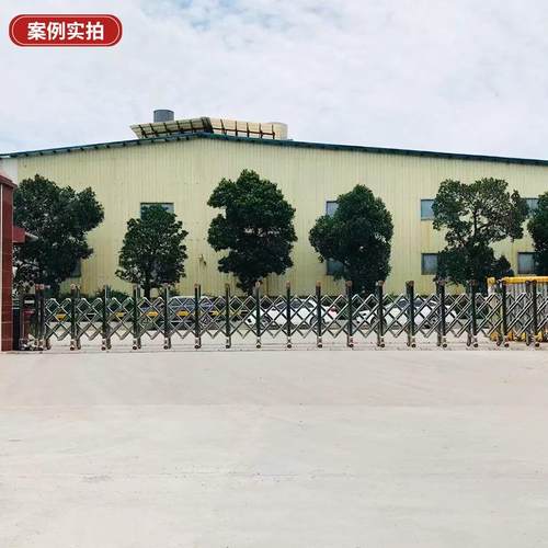 电动伸缩门电门动不锈钢线轨直6折叠无政企学校门工厂门口大门封