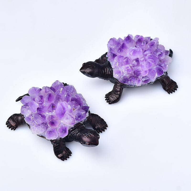 厂家直销天然天然紫水晶簇龟能量紫色宝石金铜原石工艺品跨境热销,玩具/童车/益智/积木/模型,垂直悬浮玩具,淘宝优惠券,粉丝福利购,淘宝优惠卷