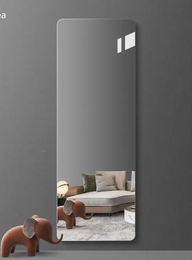 J^无框镜MNB子贴自粘全身墙镜壁式边穿衣镜挂落地试衣镜挂墙家用