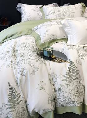 夏季LF级00支轻奢唯美丝四件202050套凉感莱乔天赛尔床上用品家1