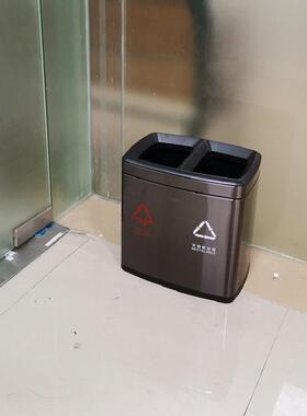 G类NF12升分类不锈钢垃圾桶室内分圾垃干桶SF6-X6，湿分类厨房桶
