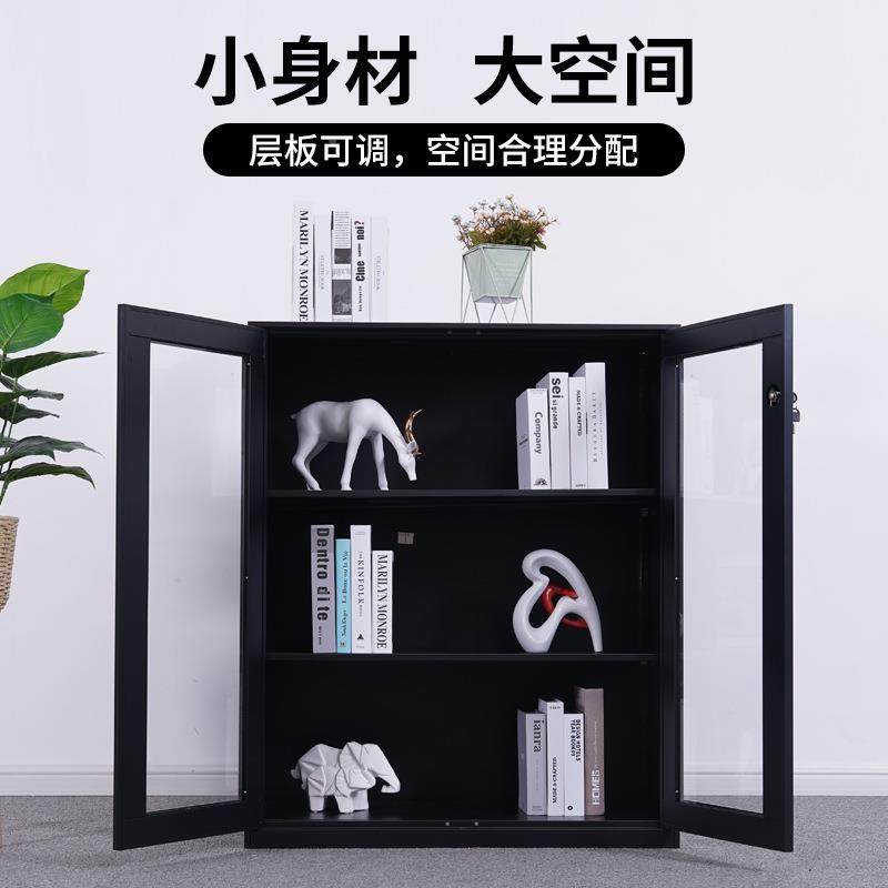 办公室物文件柜铁储推皮柜矮柜资料档拆装矮柜案柜拉移门柜玻璃门