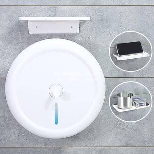 抽卷纸lHX 商用酒店大盘纸巾架厕所卫生间免盒l打孔省 6012X壁挂式