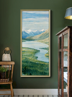 二狗姑娘 贾斯珀风景 欧式玄关走廊过道竖版挂画装饰画墙面墙壁画