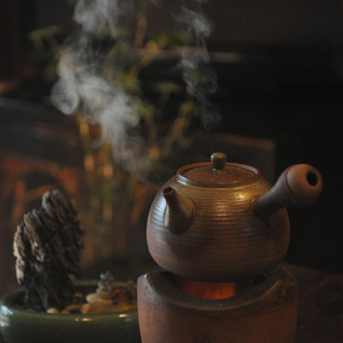 柴烧窑变侧把煮茶壶纯手工大容量烧水粗陶壶电陶炉中式泡茶壶茶炉