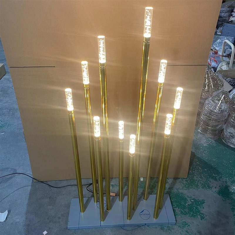 新款婚庆奥斯卡火柴路引灯婚礼堂宴会厅蜡烛火苗发光吊灯装饰摆件