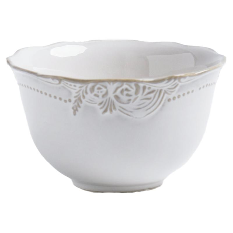 肆月法式中古小碗家用陶瓷碗单个饭碗吃饭高级感好看精致餐具小号