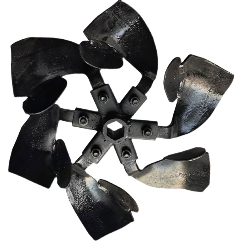 农机配件微耕机开沟机开沟培土刀23/2轴焊接错六刀座开沟勺子刀