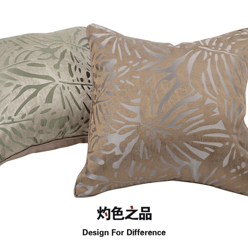 绸缎提花方形靠包酒店样板房软装客厅沙发抱枕靠垫靠枕不含芯枕套