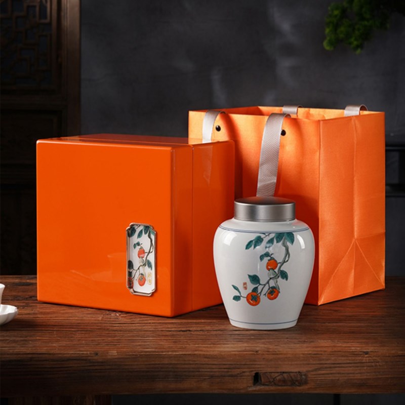 好事木盒陶瓷罐茶叶包装盒空礼盒白毫银针红茶绿茶送礼礼盒装空盒