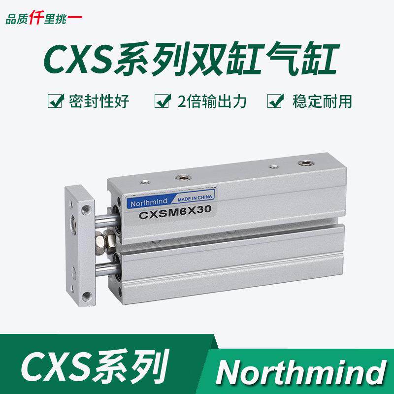 型TSR6*20358XSM26-10CXM6*53C04050SMC款双轴双杆气缸
