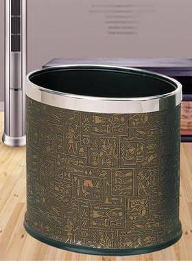 椭形双层烤漆加房CTH-45B间垃圾桶厚圆时尚宾厨馆房茶几洗手间窄