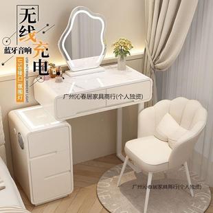 025新款 奶油风化妆台带智简能柜现代约舒适2卧梳RTJ妆室台小户型