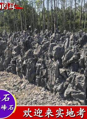 HHFS-002天园假山石景石假山石流水造景然石英石峰酸洗青龙石英林