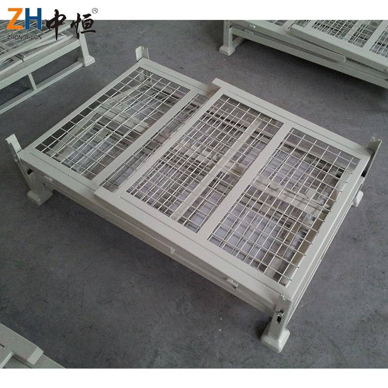 厂家直供756物流递快分网笼箱库折叠移动式超市仓周转箱拣网笼箱