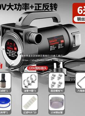 电动抽油泵抽水泵12v24转子22vCTF0柴油v泵小型全动自吸自泵加油