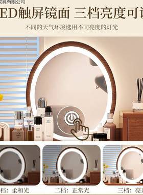 妆台小户型卧一室简约现代收妆AAH纳体化桌简易原木梳风床头化妆