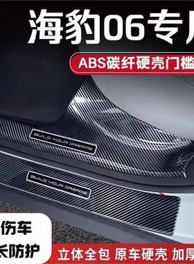25海豹60dm改装防海豹06踩碳纤备箱门i槛条D后MI内饰用品迎宾踏板