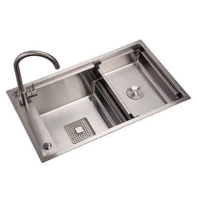 EKE维可厨房7545功能多水槽套餐加厚304洗不锈大单槽阶W梯式菜左