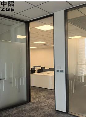 234超窄框断玻璃隔铝合金极线条隔断隔现代窄办公室极简断系统室