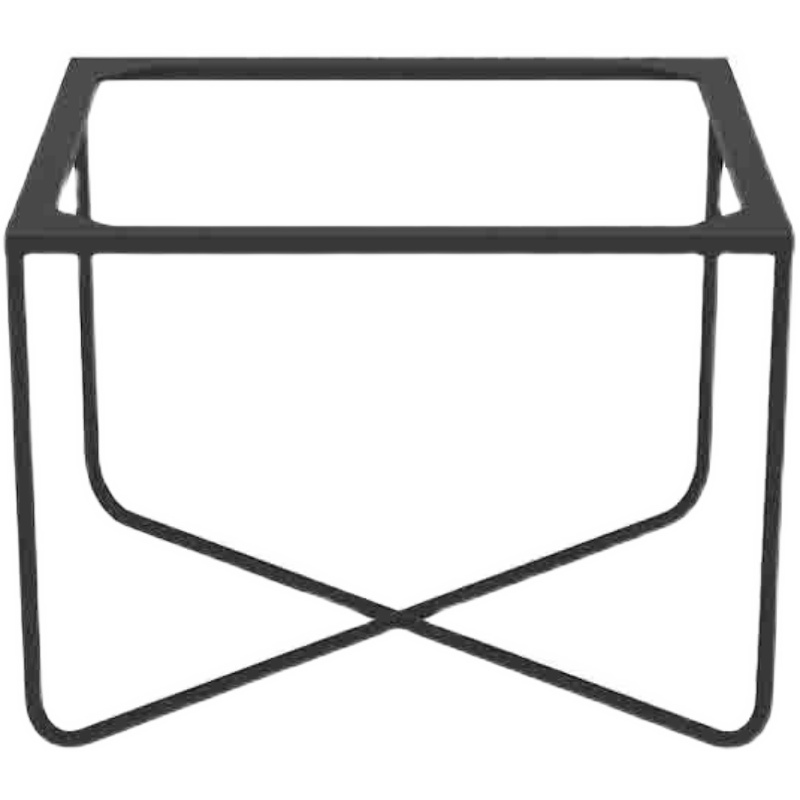 定制方形茶几支架不锈钢铁艺金属桌脚边几脚办公桌架书桌吧台支架