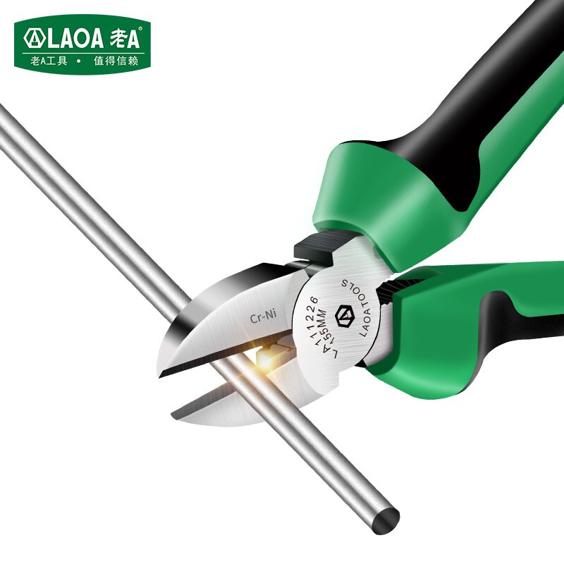 老斜口钳/7英寸斜嘴钳子偏口钳剪线钳斜嘴钳多功能电工剪钢丝钳