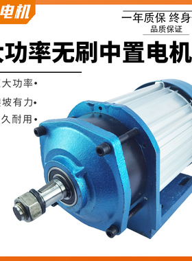 电动三轮车电机72V大功率永磁无刷中置电动机马达1500W3000W配件
