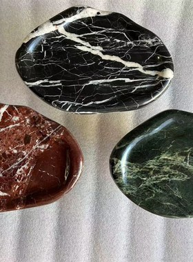 摆件装饰品大理石茶几家居桌面云朵托盘