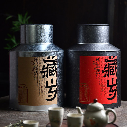 茶叶储存罐马口铁茶叶罐白茶普洱陈皮散茶密封铁罐岩茶茶罐大号桶