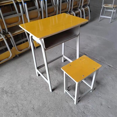 厂家直供促销中小学生课桌椅学校培训班书桌广东式固定课桌学习桌