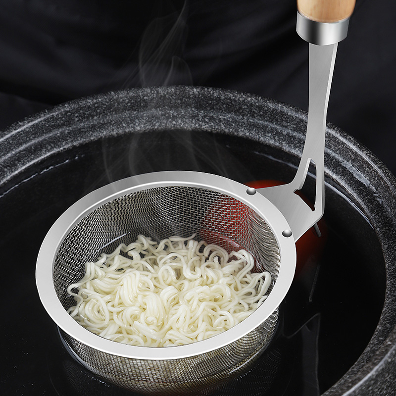 30不锈钢漏勺麻辣烫过滤网捞面勺煮面筐漏网烫粉捞粉烫菜篓粉篱