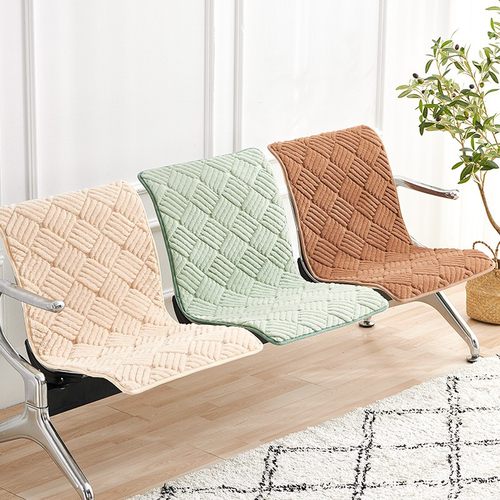 连排椅套不锈钢连排椅沙发垫候诊坐垫靠背一体毛绒公共铁椅座垫套